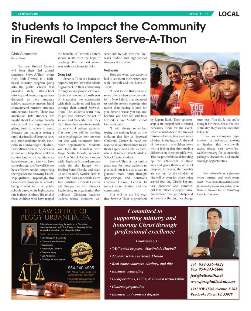 Good News Florida- Serve-A-Thon 2016