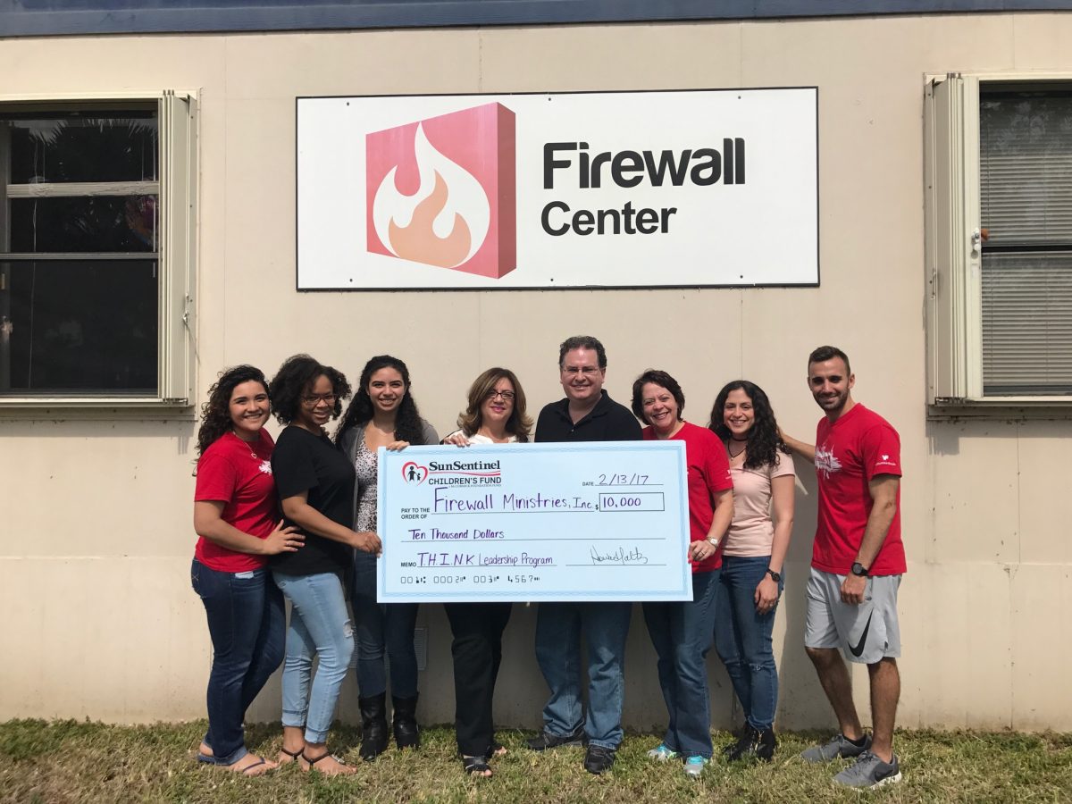 Firewall Centers Receives $10,000 from Sun Sentinel Children’s Fund