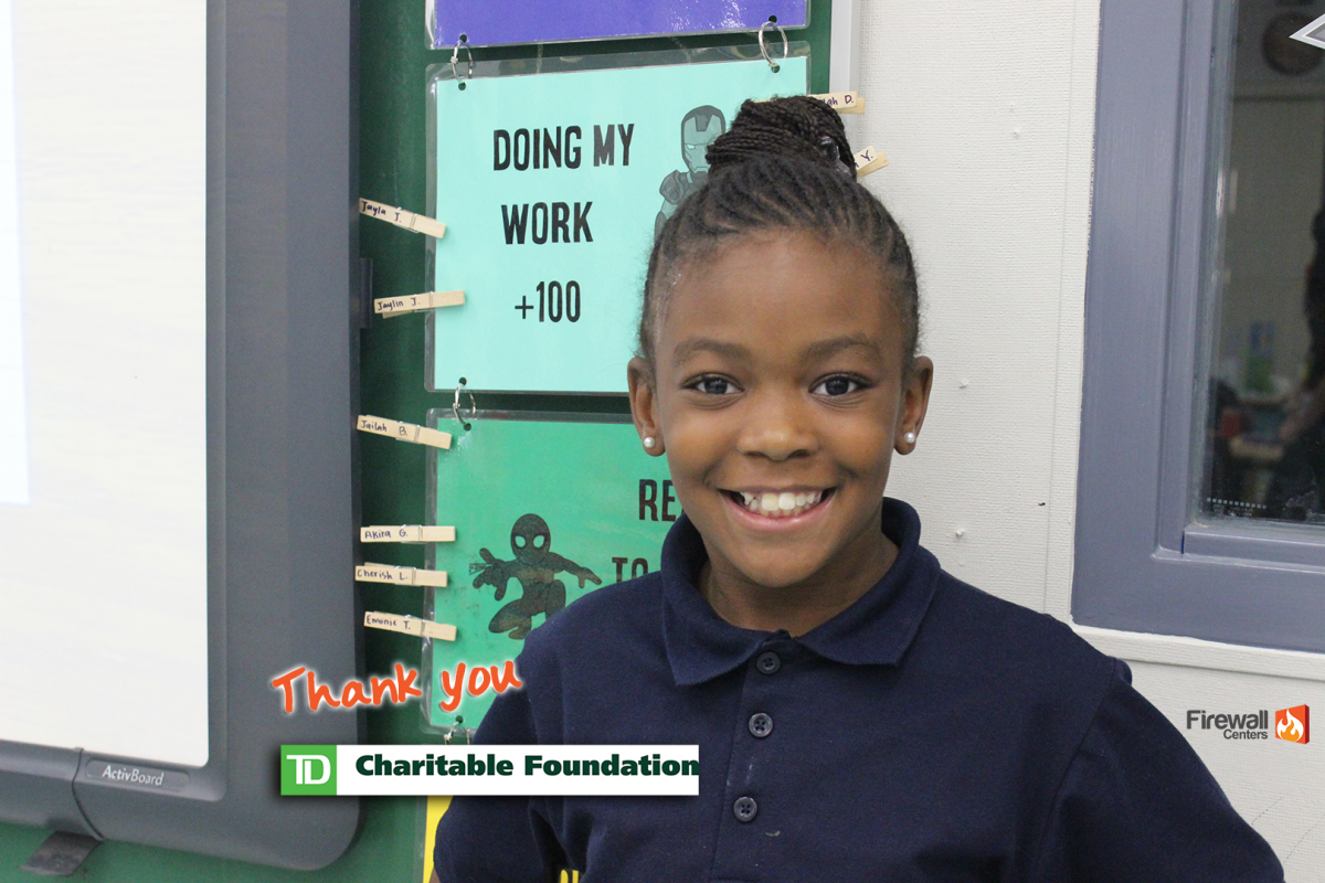 Firewall Centers receives $2,500 grant from the TD Charitable Foundation